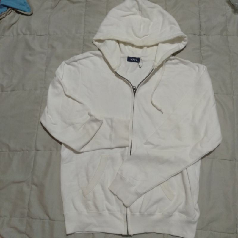 Jacket hoodie zipper white