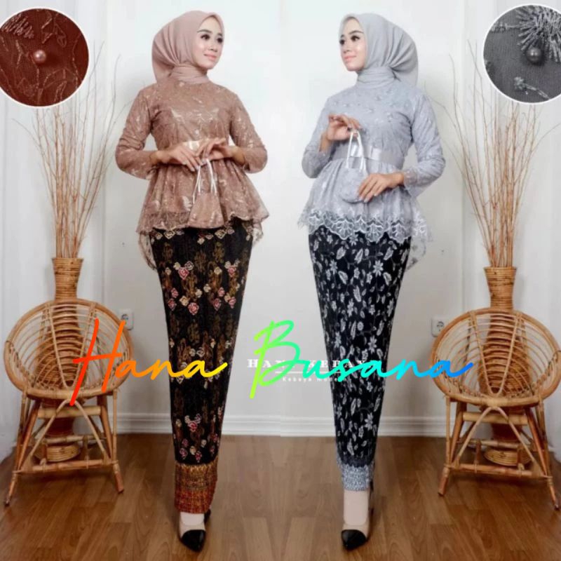 Set Aurora Pita Atasan Kebaya Modern Set Kebaya Wisuda Modern Kebaya Remaja