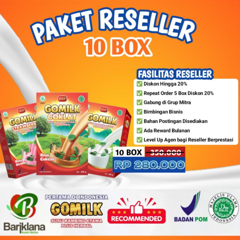 

Gomilk Paket Reseller 10 box