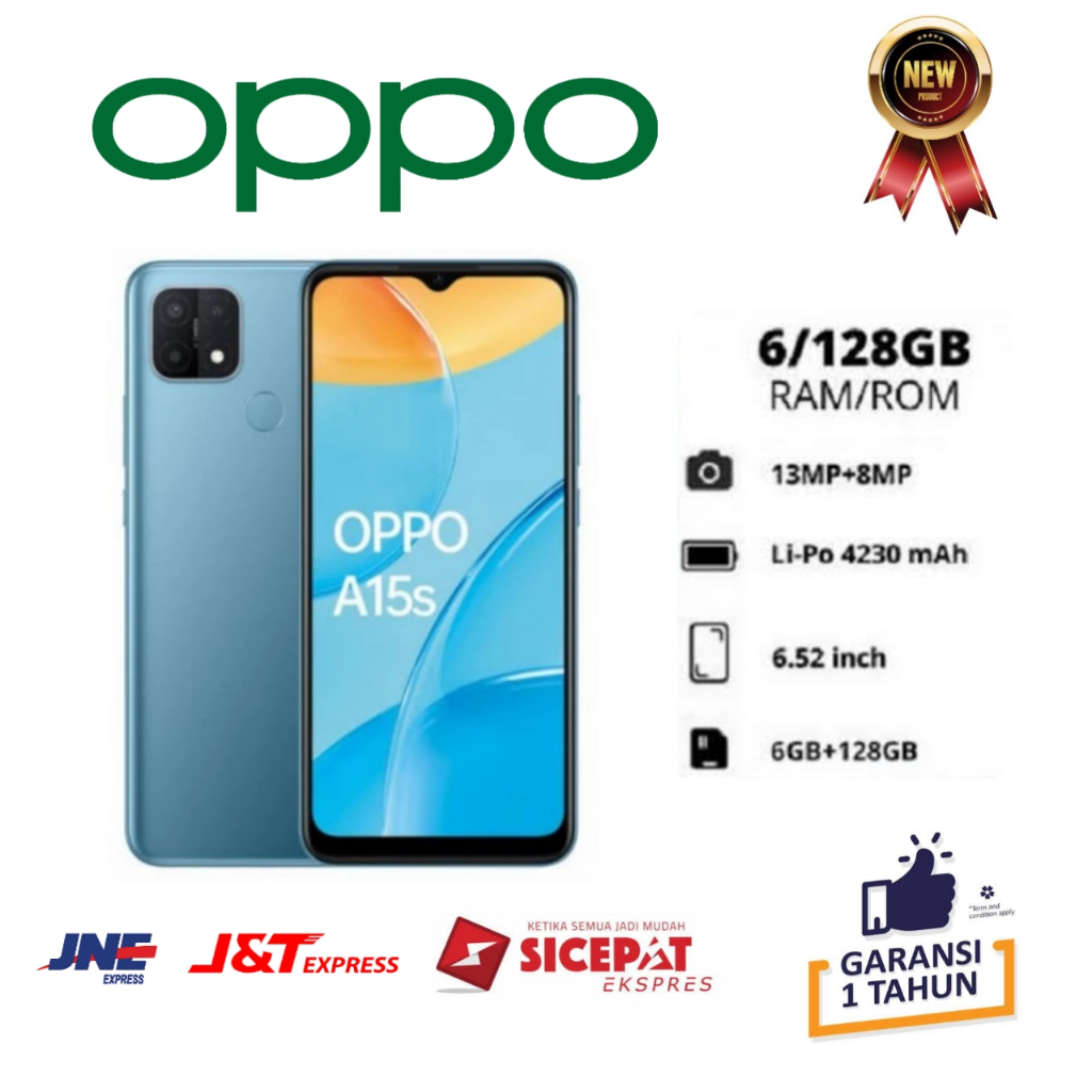 hp oppo a15s ram 6 128GB termurah smartpahone android bergaransi