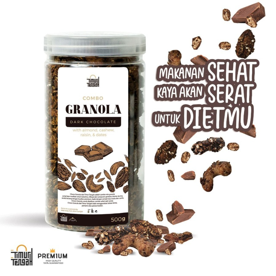 

Granola Premium Timur Tengah Sereal Makanan Sehat Tersedia 3 Rasa