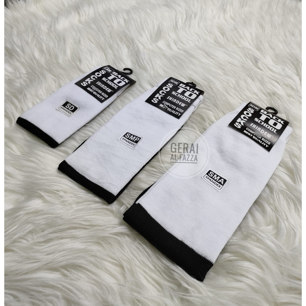Ecer Kaos Kaki SEKOLAH Hitam putih SD SMP SMA / Kaos Kaki sekolah / Kaos kaki Hitam putih sekolah