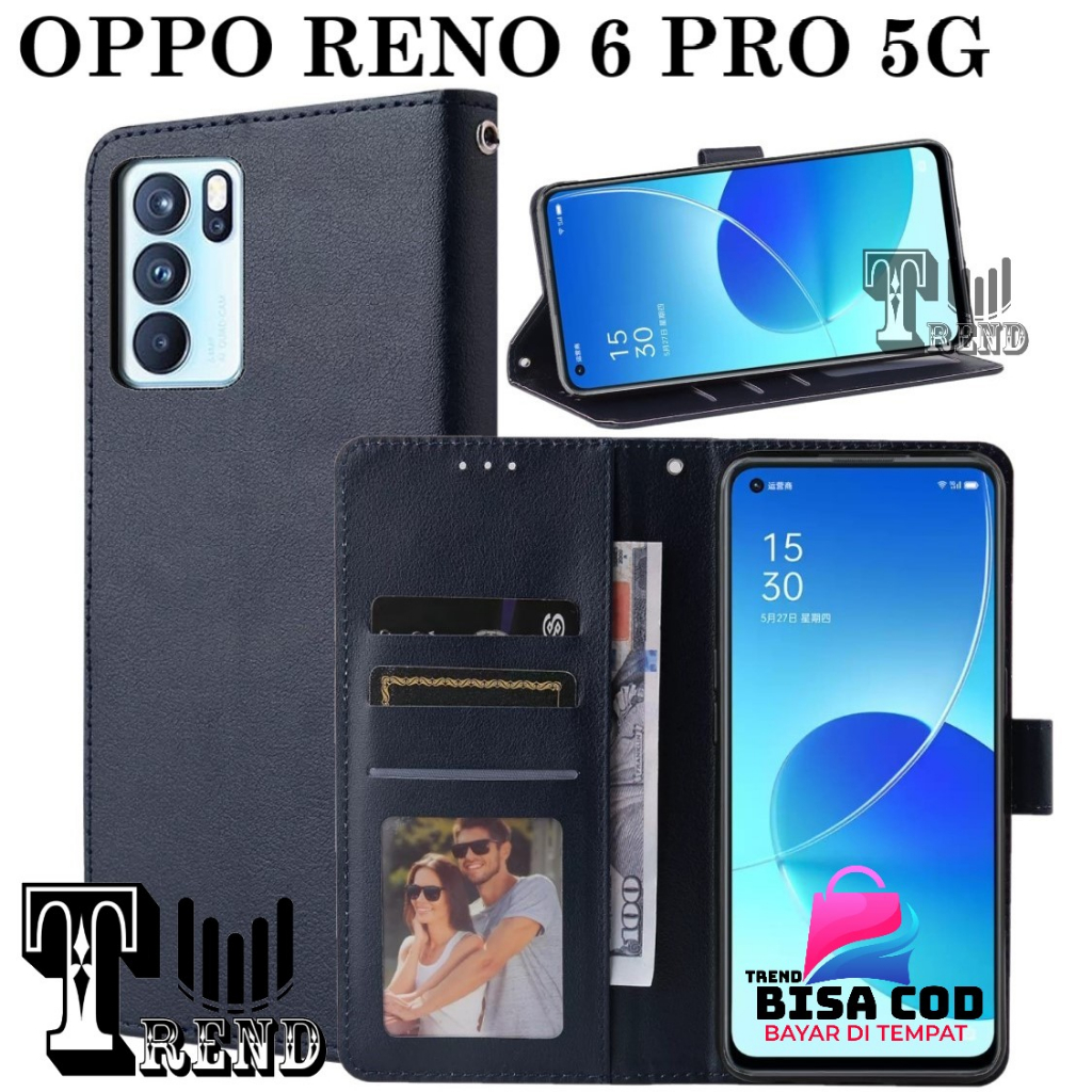 FLIP COVER OPPO RENO 6 PRO LEATHER CASE FLIP OPPO RENO 6 PRO