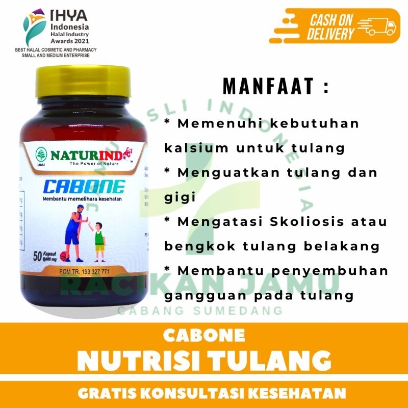 CABONE Obat Patah Tulang Dan Retak Tulang Retak Penyambung Tulang Nutrisi Tulang Keropos Herbal Natu