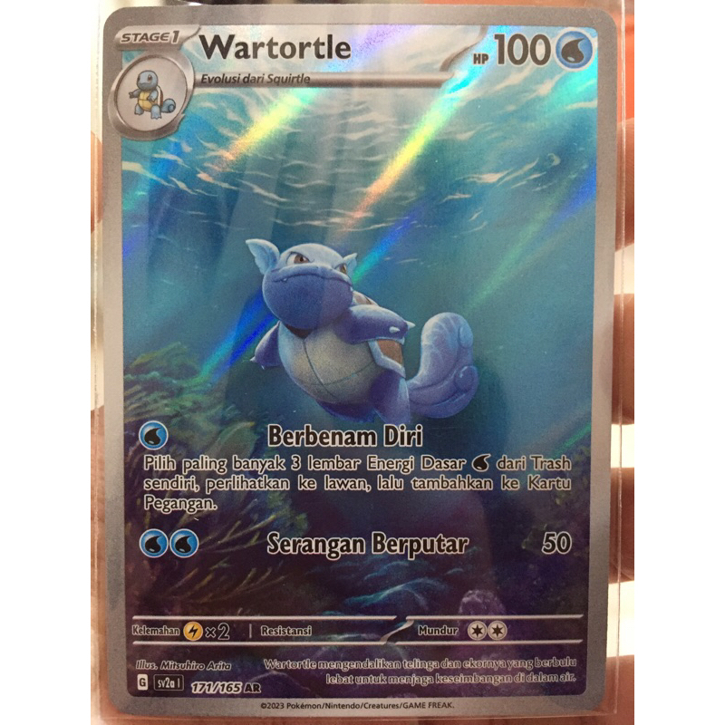 KARTU POKEMON WARTORTLE AR INDONESIA HOLO