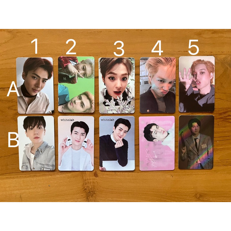 Photocard EXO SEHUN KAI BAEKHYUN EXO SC XIUMIN