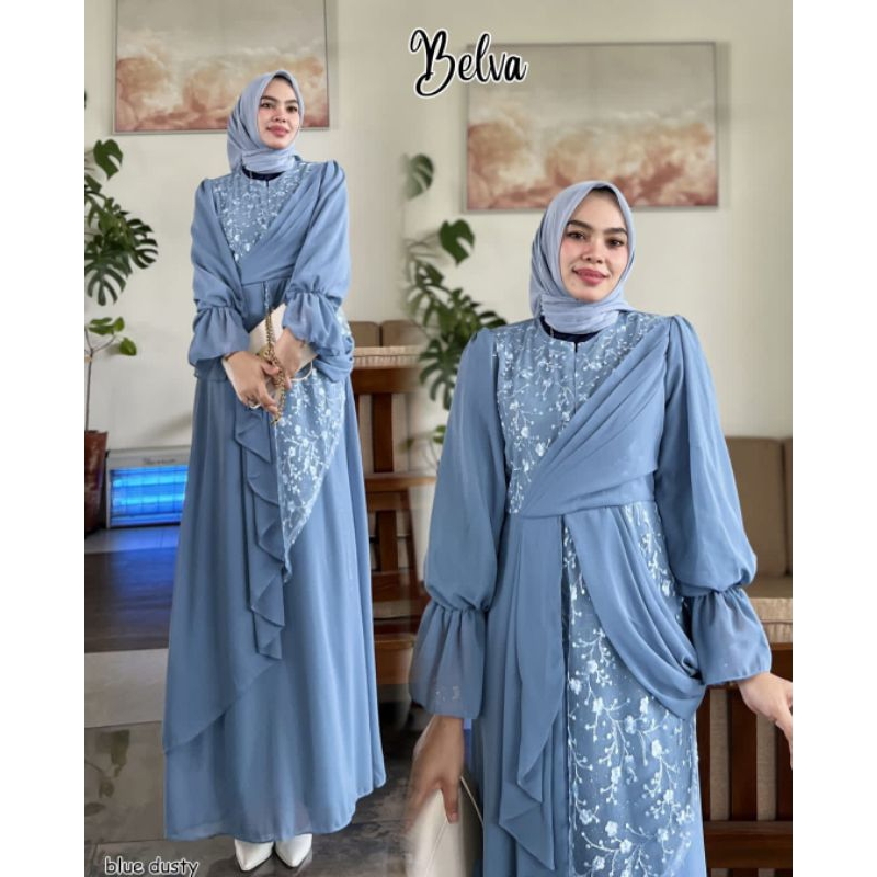 GAMIS BELVA/ GAMIS WANITA TERBARU/ GAMIS KONDANGAN/ BRIDESMAIDS/ GAMIS WISUDA/GAUN WISUDA