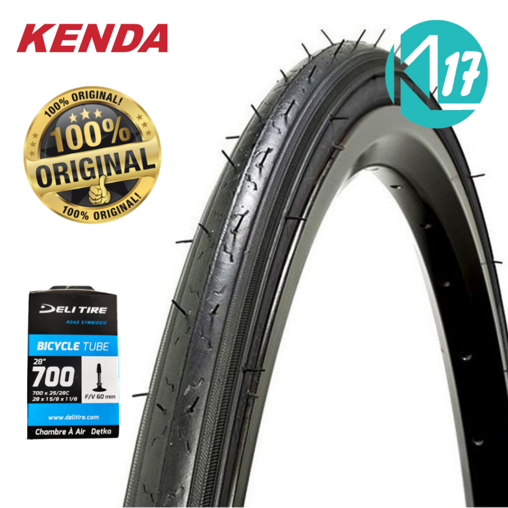 BAN LUAR 700 X 25C KENDA PAKET BAN LUAR DALAM SEPEDA 700C FIXIE RODABIKE