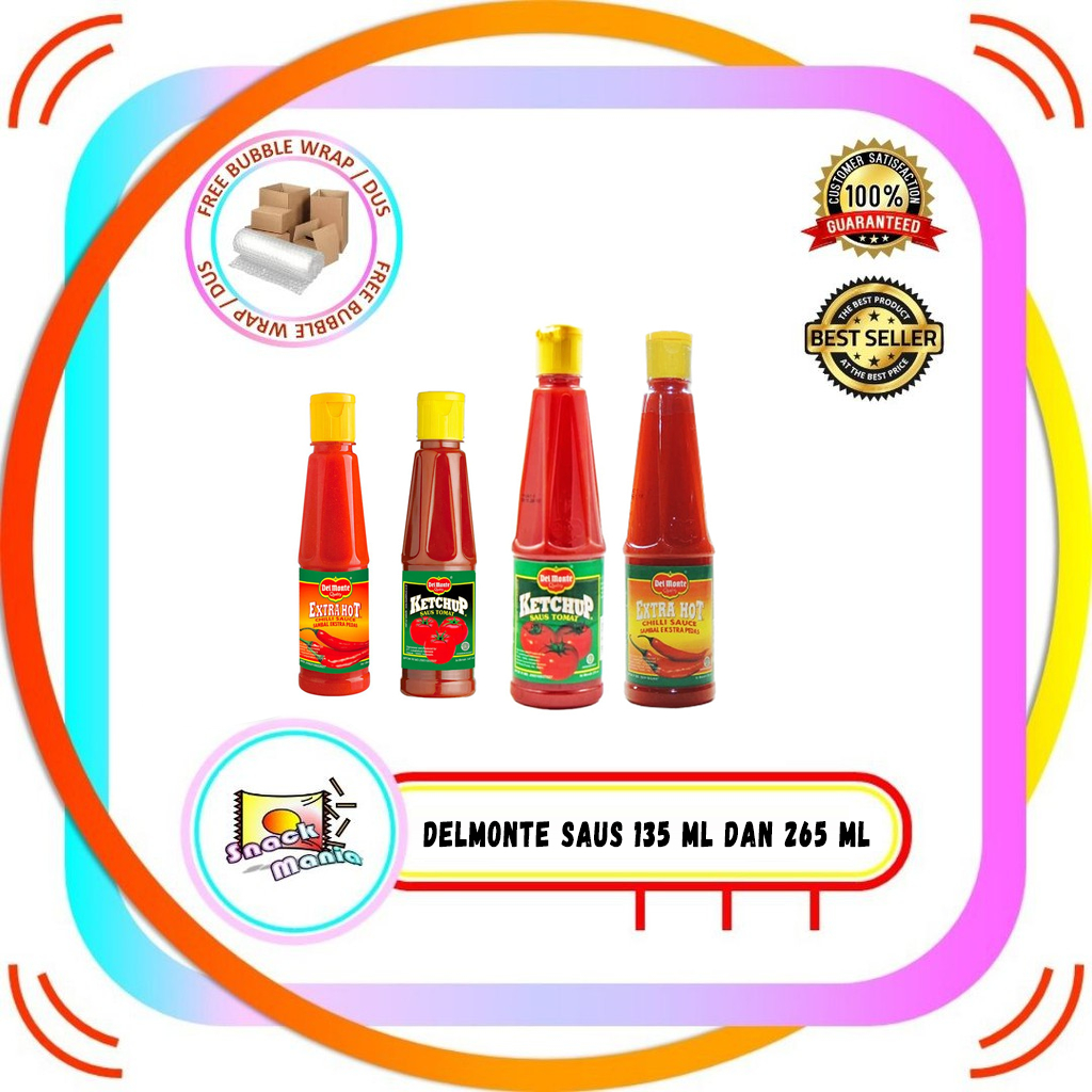 

Saus DELMONTE Tomat - Extra Hot Saos Sambal Sauce 135 ml & 265 ml Botol