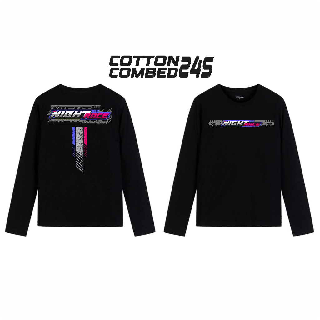 KAOS LENGAN PANJANG RACING NIGHT RACE BIG SIZE JUMBO BAJU MOTOR BALAP DRAG