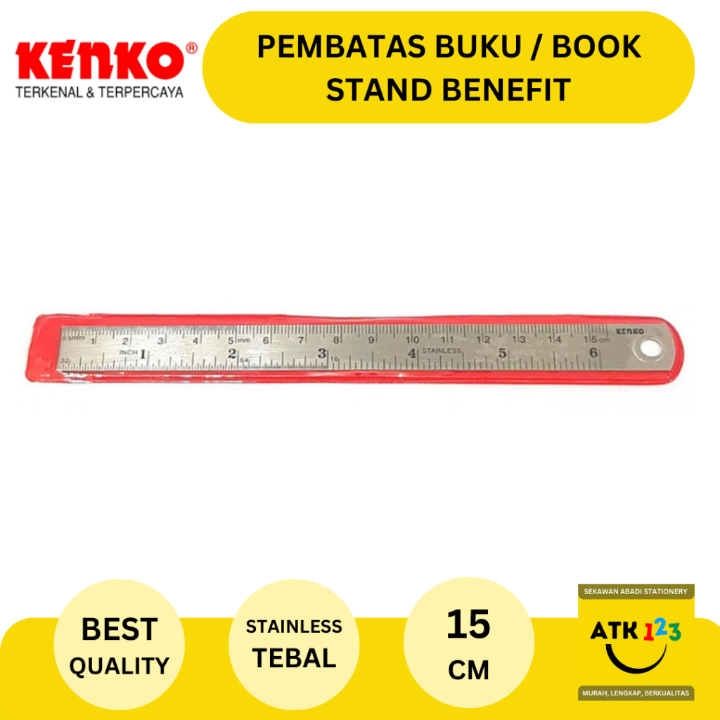 

Penggaris Besi Stainless 15 cm Kenko