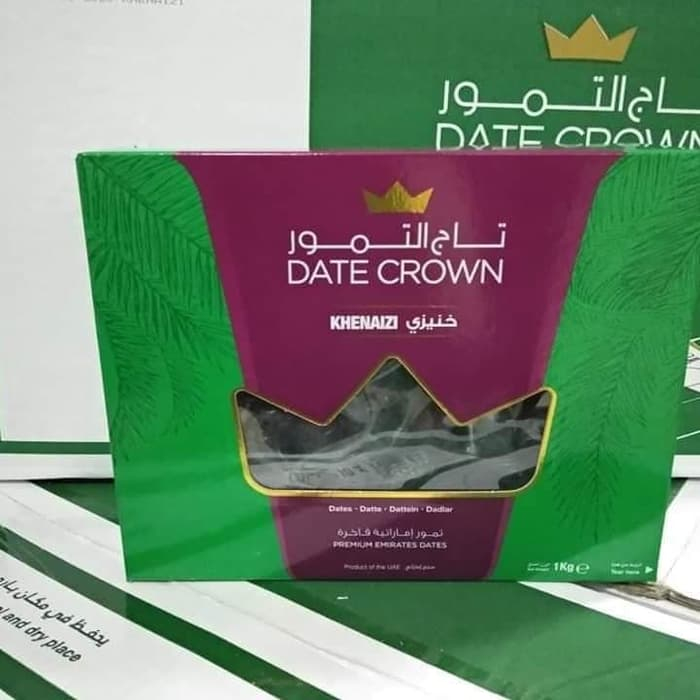 

1 kotak Kurma Date Crown Khenaizi 1Kg enak, manisnya pas, lembut