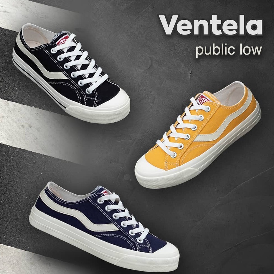 Ventela public low original official store terbaru sepatu pria wanita