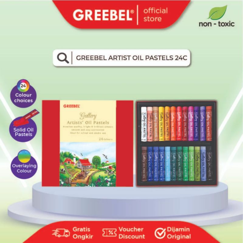 

GREEBEL OIL PASTEL ARTIST 24 WARNA