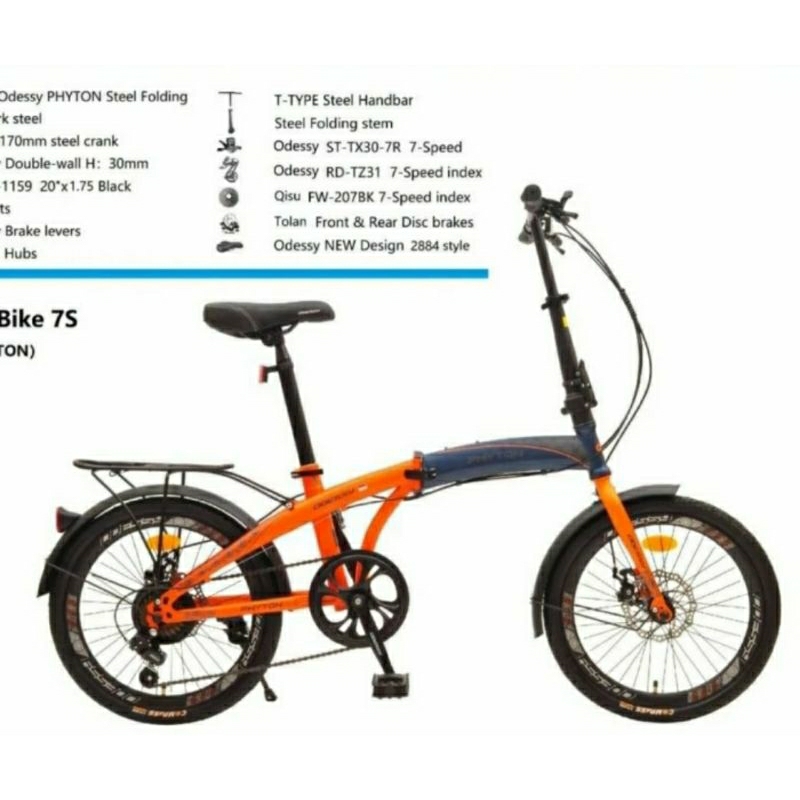 Sepeda lipat ODESSY PHYTON boncengan