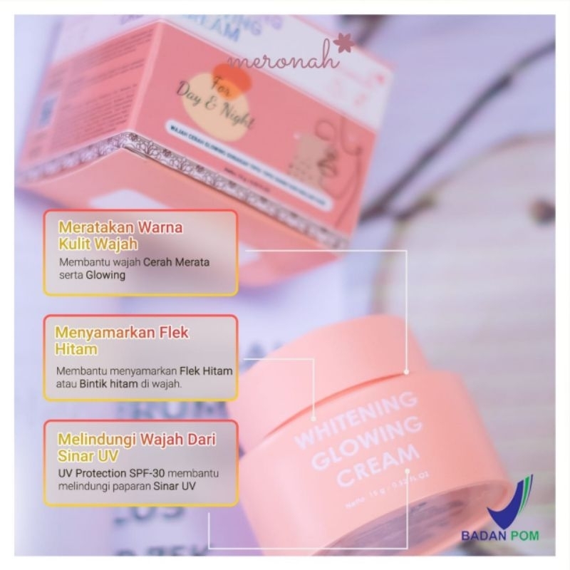 KRIM WAJAH BPOM WHITENING GLOWING