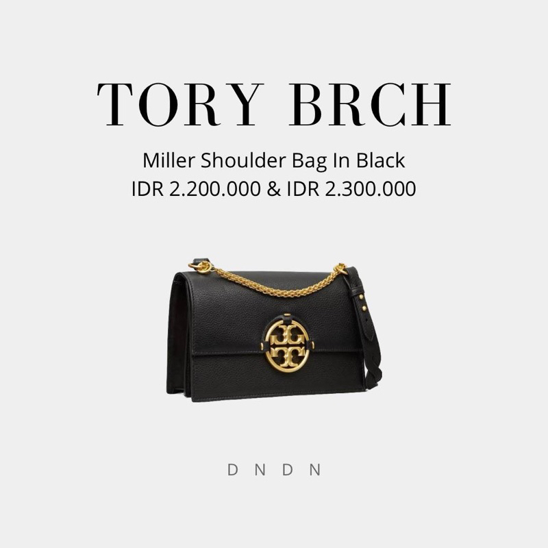 Tory Burch Miller Shoulder Bag In Black