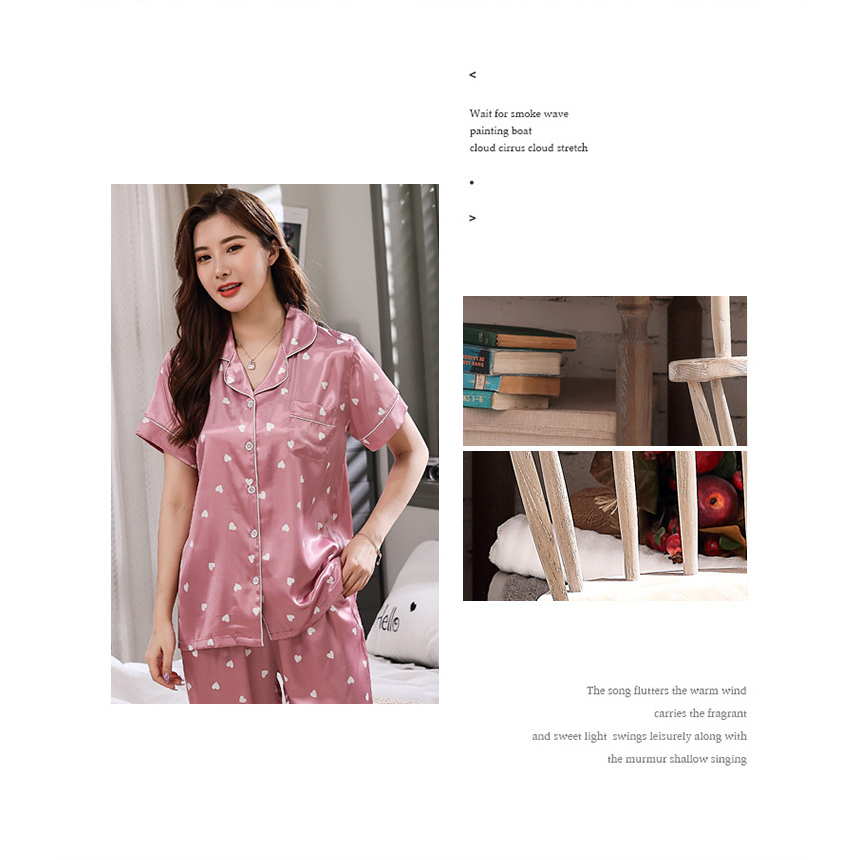 Piyama Baju Tidur Calista Premium Satin Pajamas Set Z
