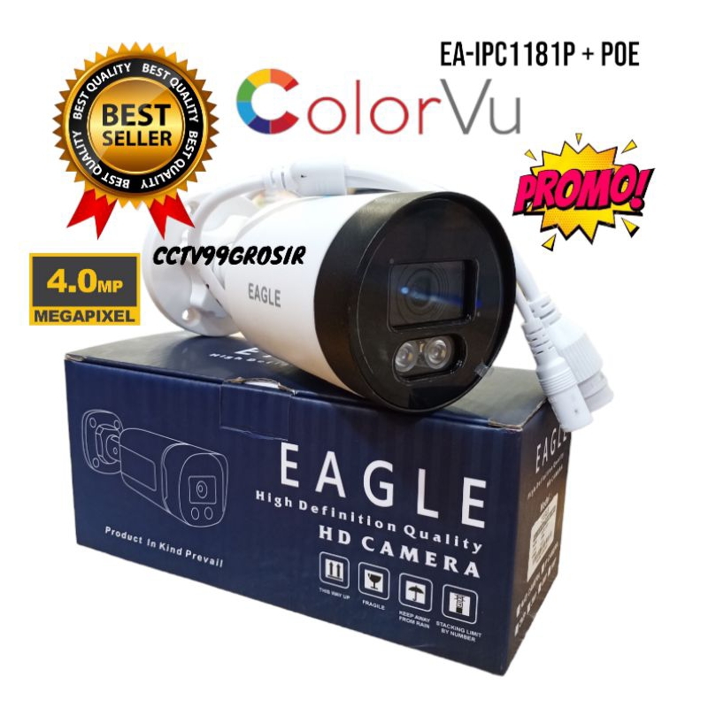 EAGLE Kamera Cctv Outdoor IP Cam Onvif 4MP Full Color IP Kamera Cctv