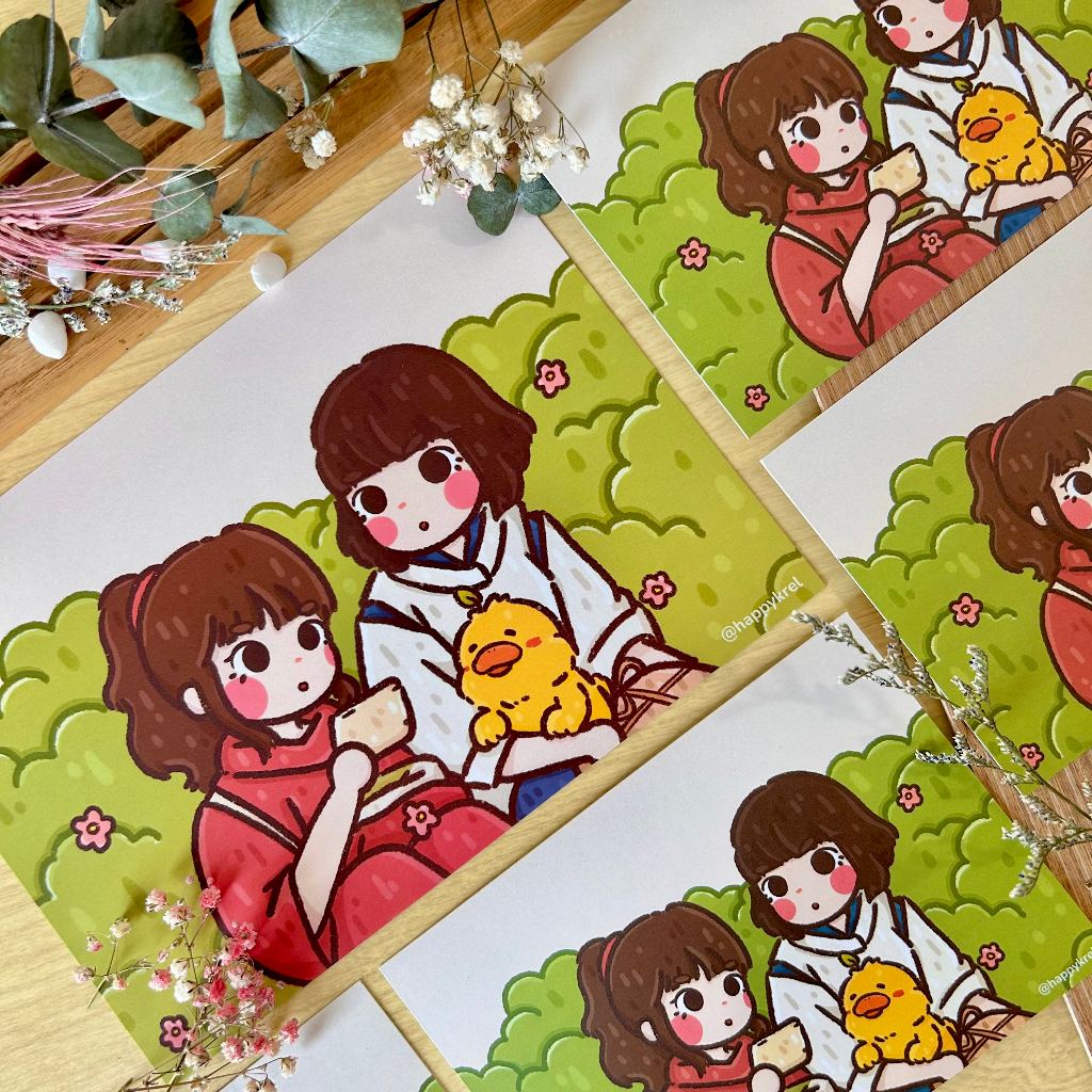 Spirited Dunat - Art Prints | Postcards Spirited Away Ghibli - Happykrel