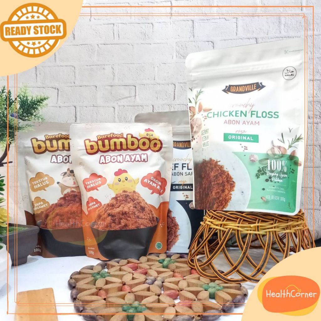 

Grandville / Bumboo Abon Sapi / Abon Ayam Crunchy rasa Original / SPICY 100gr / Abon Baby Anak Premium / Floss Baby