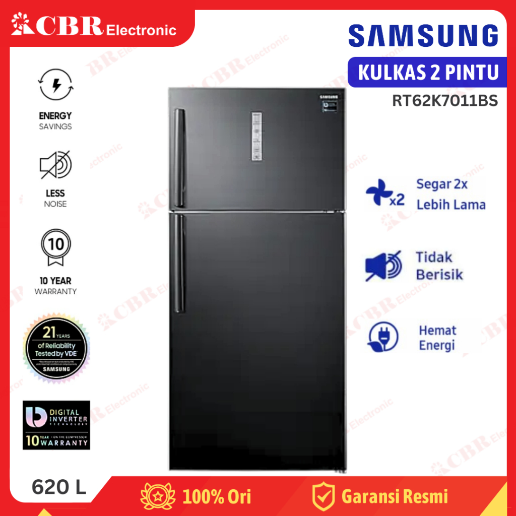 Kulkas SAMSUNG 2 Pintu RT62K7011BS (620L / Inverter)