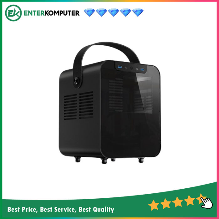 JONSPLUS BO Black ITX Case Glass Support SFX SFX L - Casing PC