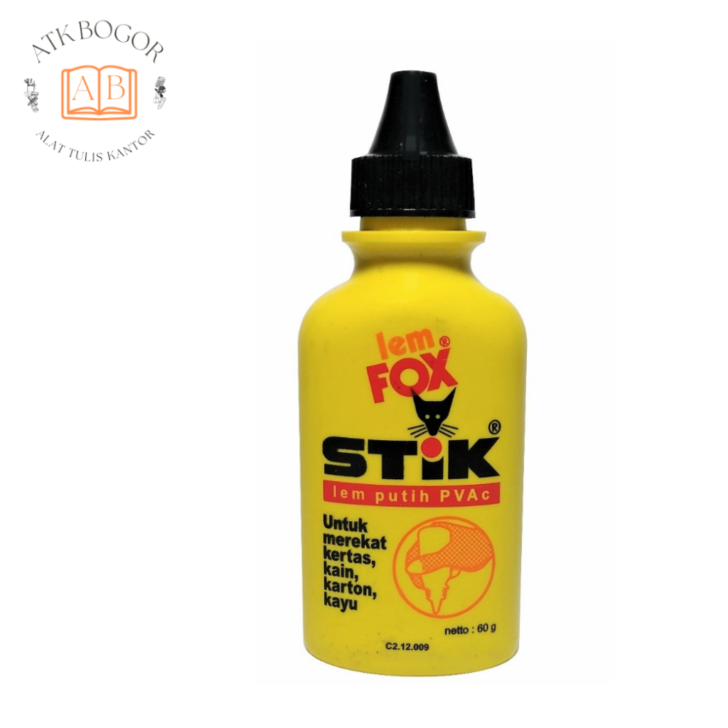 

Lem Putih PVAc Stik Tanpa Sentuh Serbaguna Untuk Kertas Kain Karton Kayu Fox White Adhesive 60g