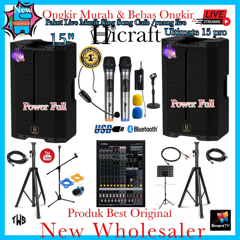paket set premium outdoor sound 15inch hicraft ultimate 15 Pro original