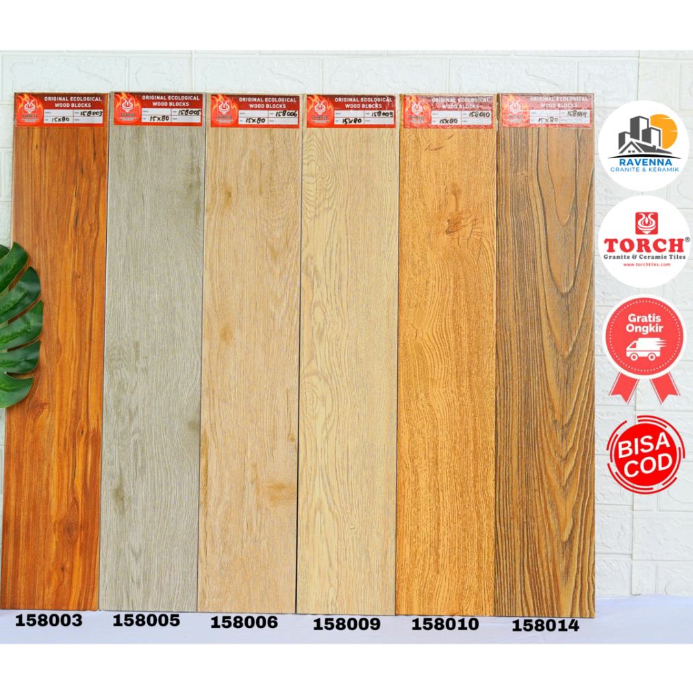 Granit Lantai Motif Kayu 15x80 Torch Free Ongkir