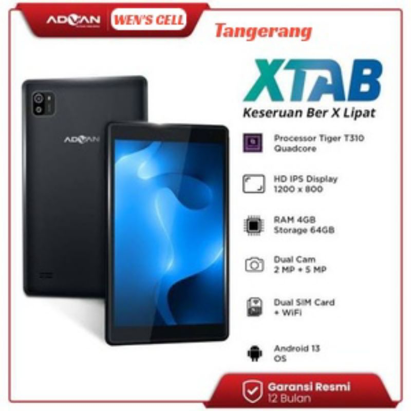 ADVAN TABLET XTAB RAM 4GB /64GB 8 INCI GARANSI RESMI ADVAN