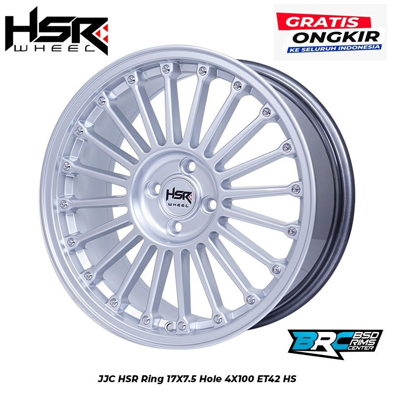 PELEK MOBIL HONDA JAZZ, YARIS, CITY RING 17X75 PCD 4X100 HSR JJC