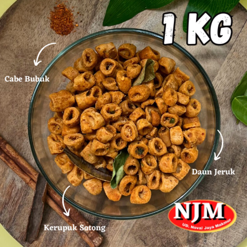 

NJM - KERUPUK SOTONG PEDAS DAUN JERUK‼️1000Gr(1Kg)