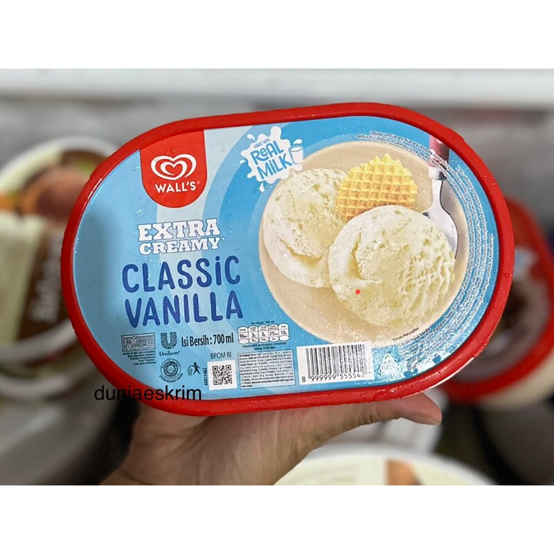 

Walls Ice Cream Extra Creamy Vanilla 700ml