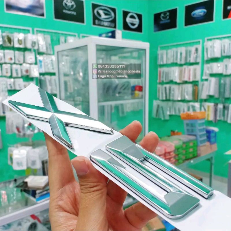 Emblem logo X5 X6 ukuran original bagasi BMW bmw silver chrome timbul