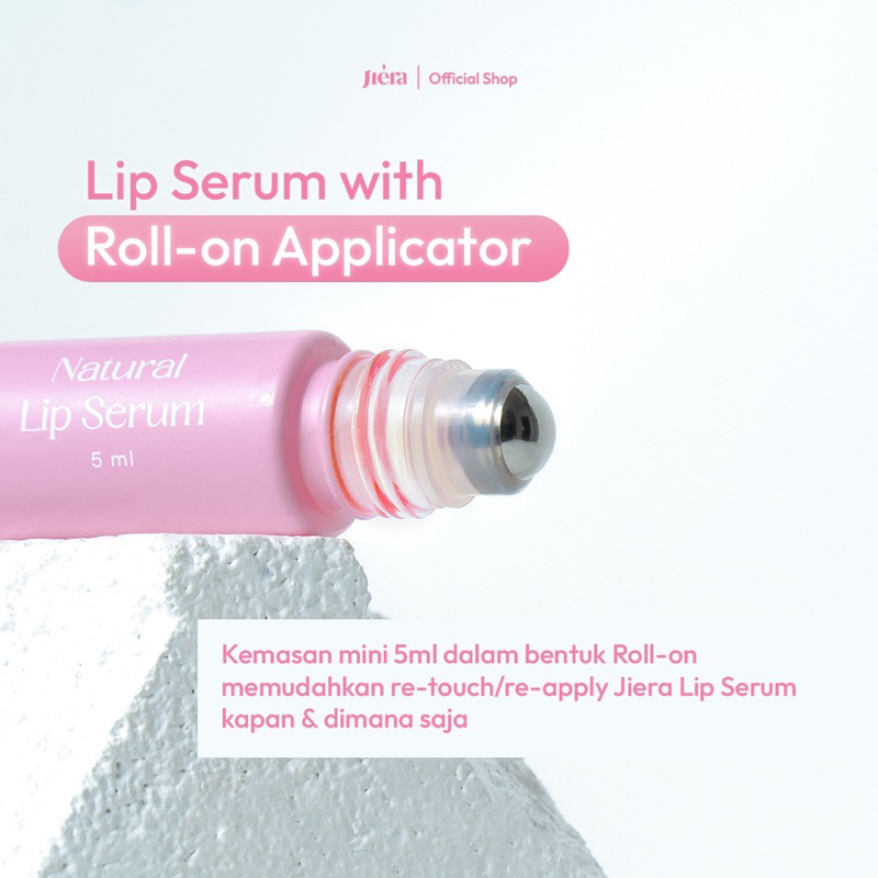 JIERA Natural lip serum 5ml ROLL ON bibir jiera Jiera 5 ml lips roll on