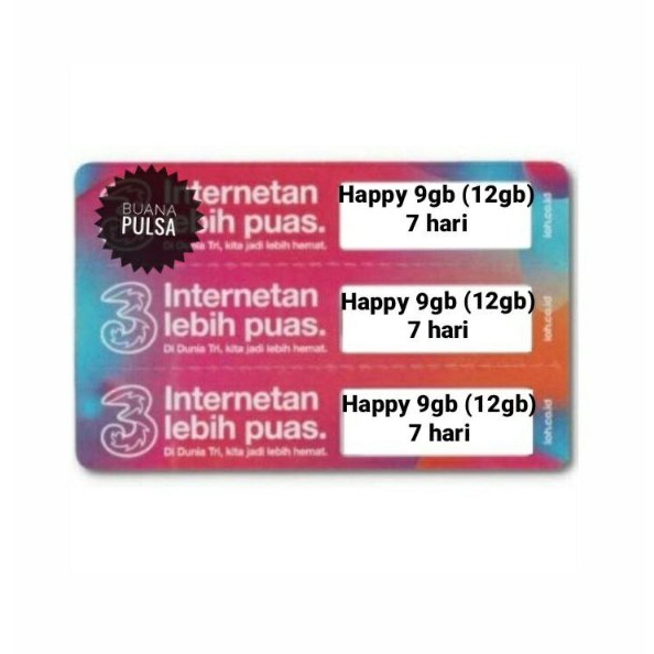 TRI HAPPY 9GB (12GB) 7HARI