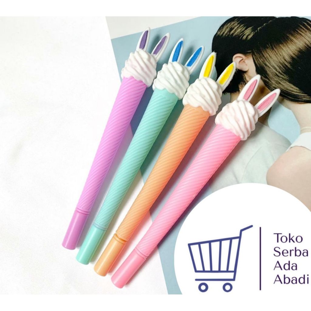 

PER PCS Bolpen Ice Cream Rabbit/EsKrim Kelinci Pena Pen Pulpen Gelpen Karakter