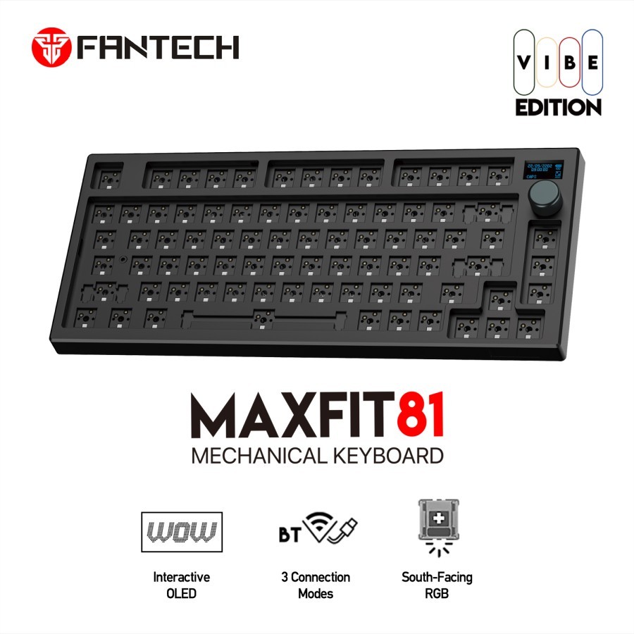 Keyboard Fantech MAXFIT81 Wireless 75% Mechanical Gaming BAREBONE