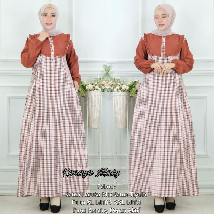 GAMIS KANAYA MAXY DRESS KATUN HARUKA MIX KATUN TOYOBO TERBARU