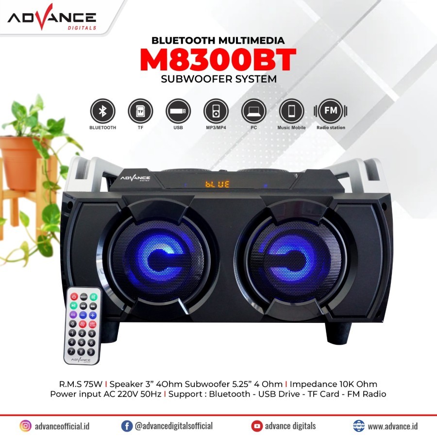 Speaker Bluetooth Advance M8300BT Hi Fi Speaker Karaoke original