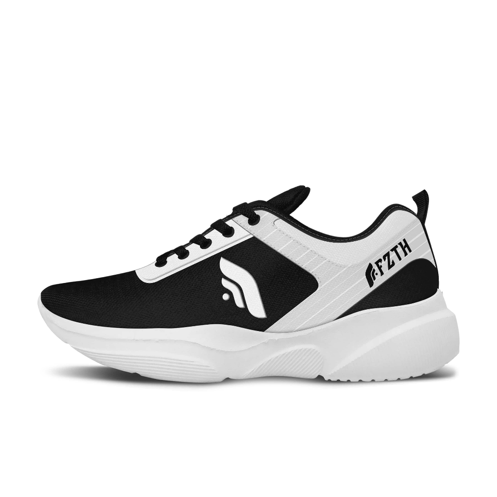 sepatu pria sneakers FZTH HISASHI HITAM PUTIH