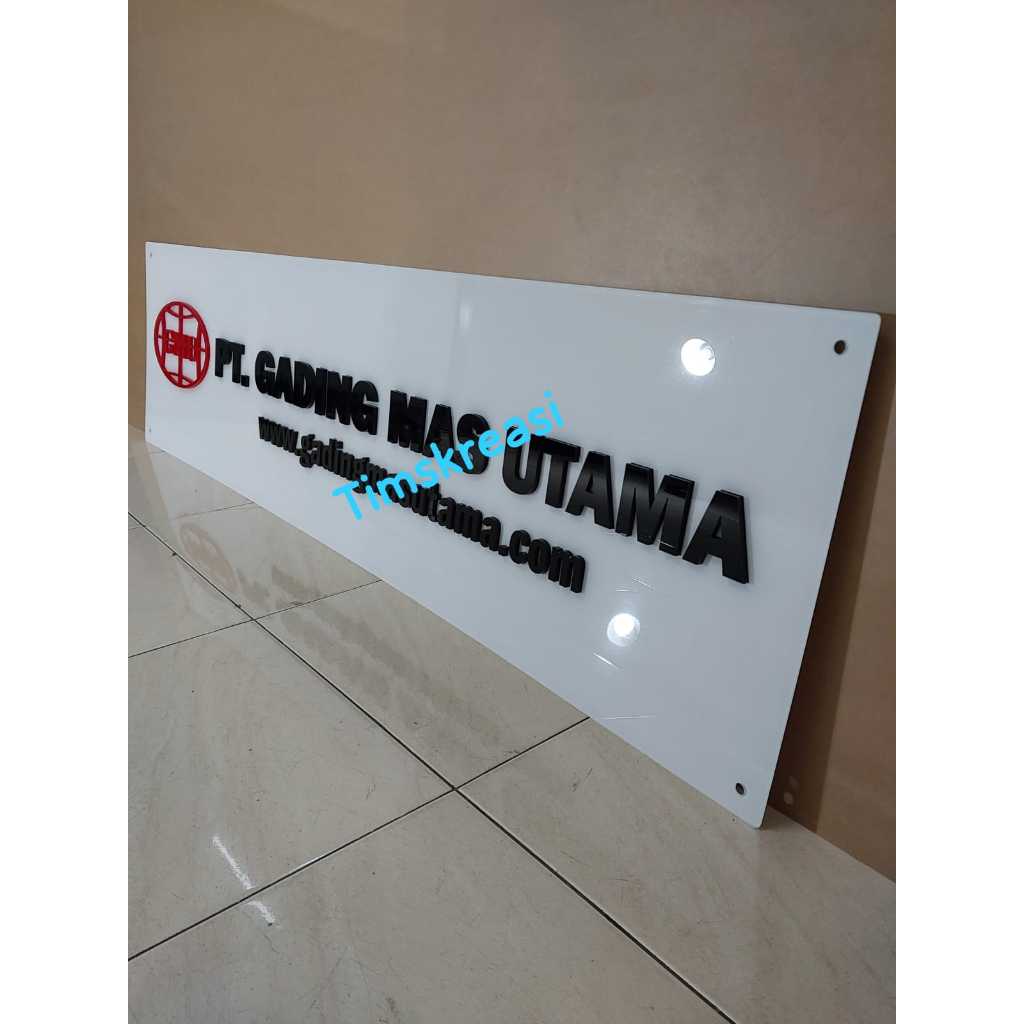 Plang Akrilik | Plang PT | Plang Usaha | Papan Nama Usaha | Papan Akrilik | Signage + Cutting Letter