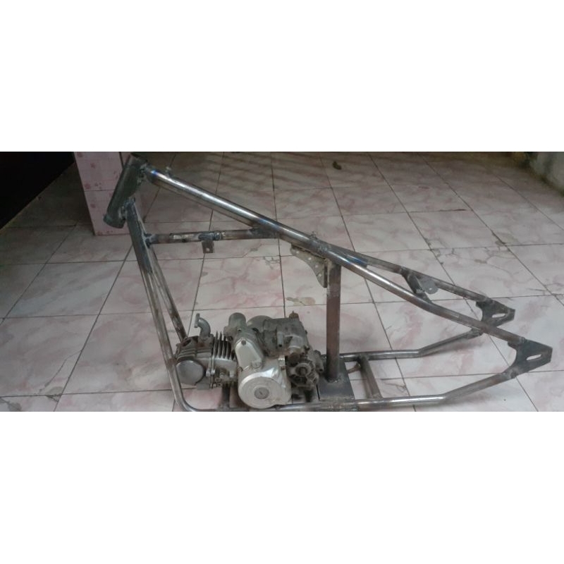 rangka choper buat mesin bebek