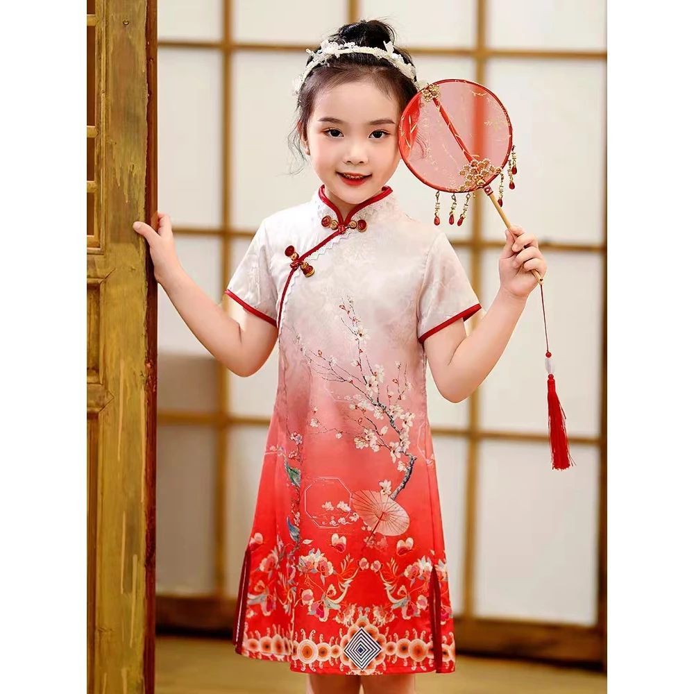 Dress Cheongsam Imlek Cheongsam Anak Perempuan Kualitas premium - Bird