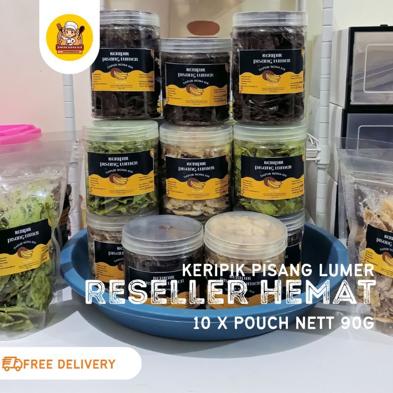 

Dapur Nona Kia 10 X Pouch Kecil Keripik Pisang Lumer / Banana Chips Melted 90g