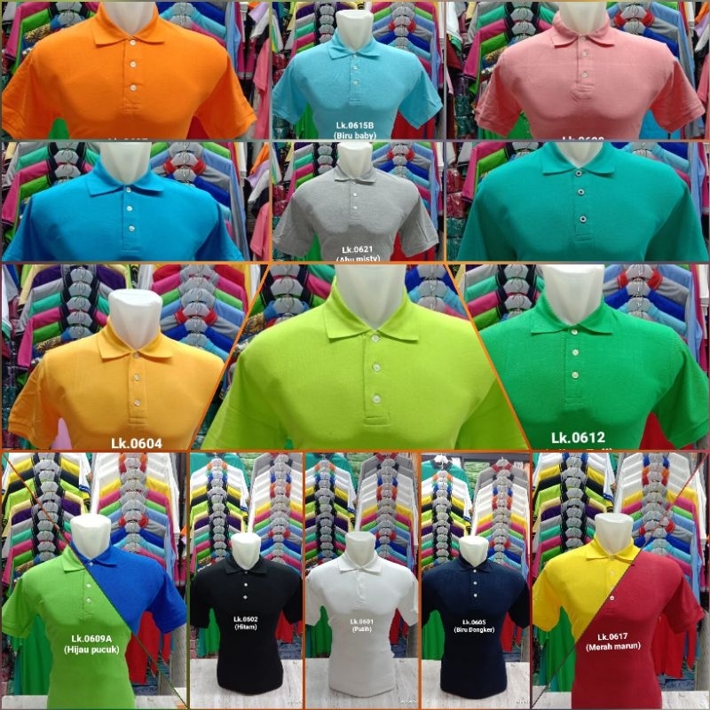 kaos kerah polo premium pendek polos 607 pratama