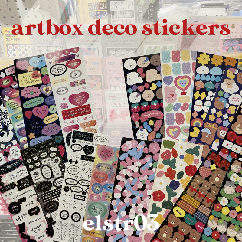 

READY STOCK korean stickers artbox sharing for polco deco journal scrapbook