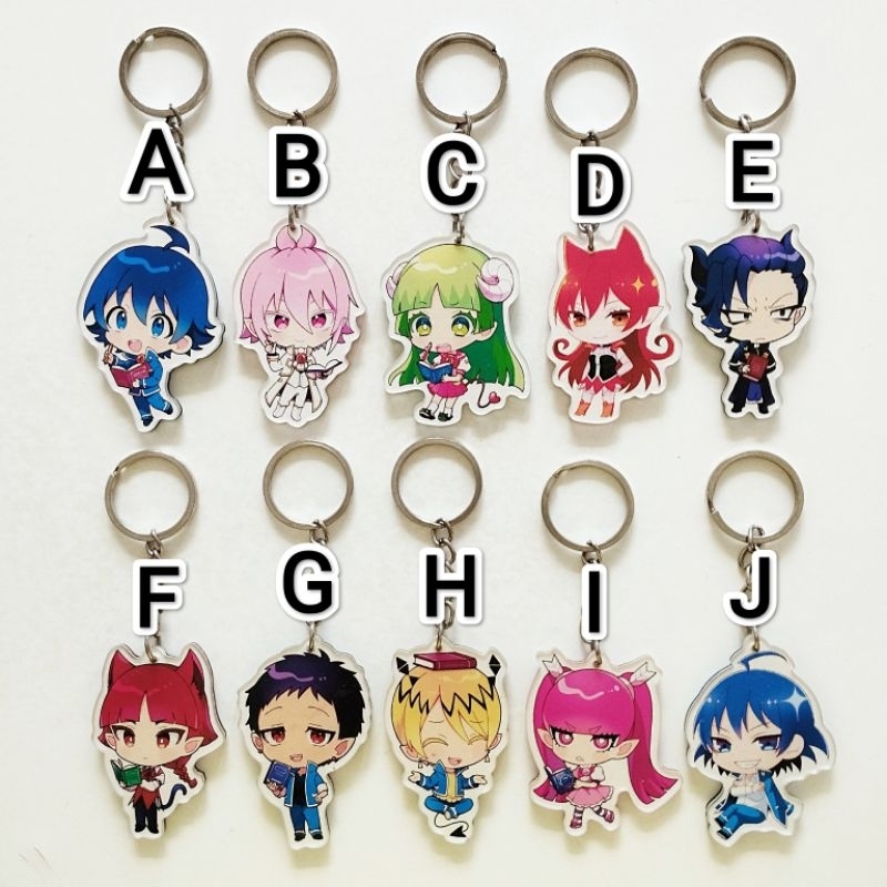 Keychain Anime Mairimashita Iruma-kun 1 Gantungan Kunci Akrilik Ganci Merchandise