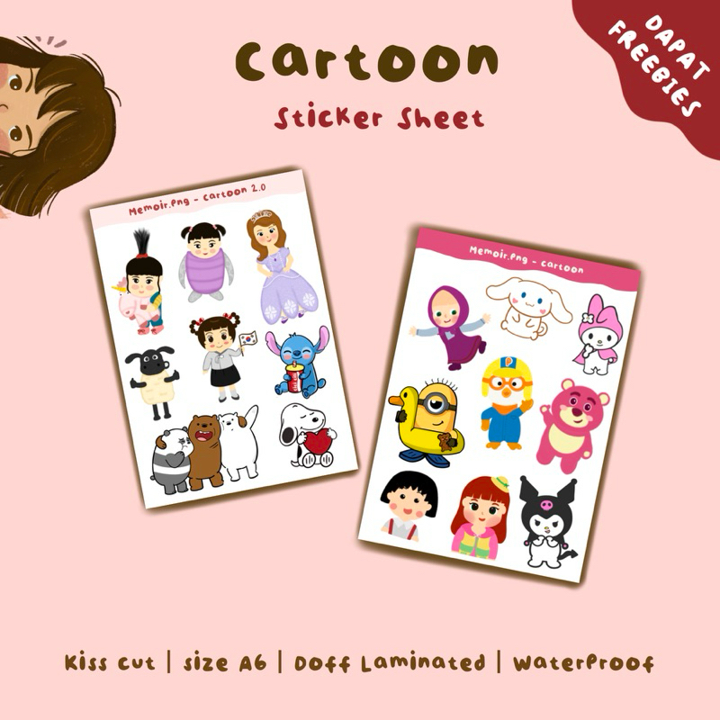 

Memoir.png Sticker Sheet A6 Cartoon Series